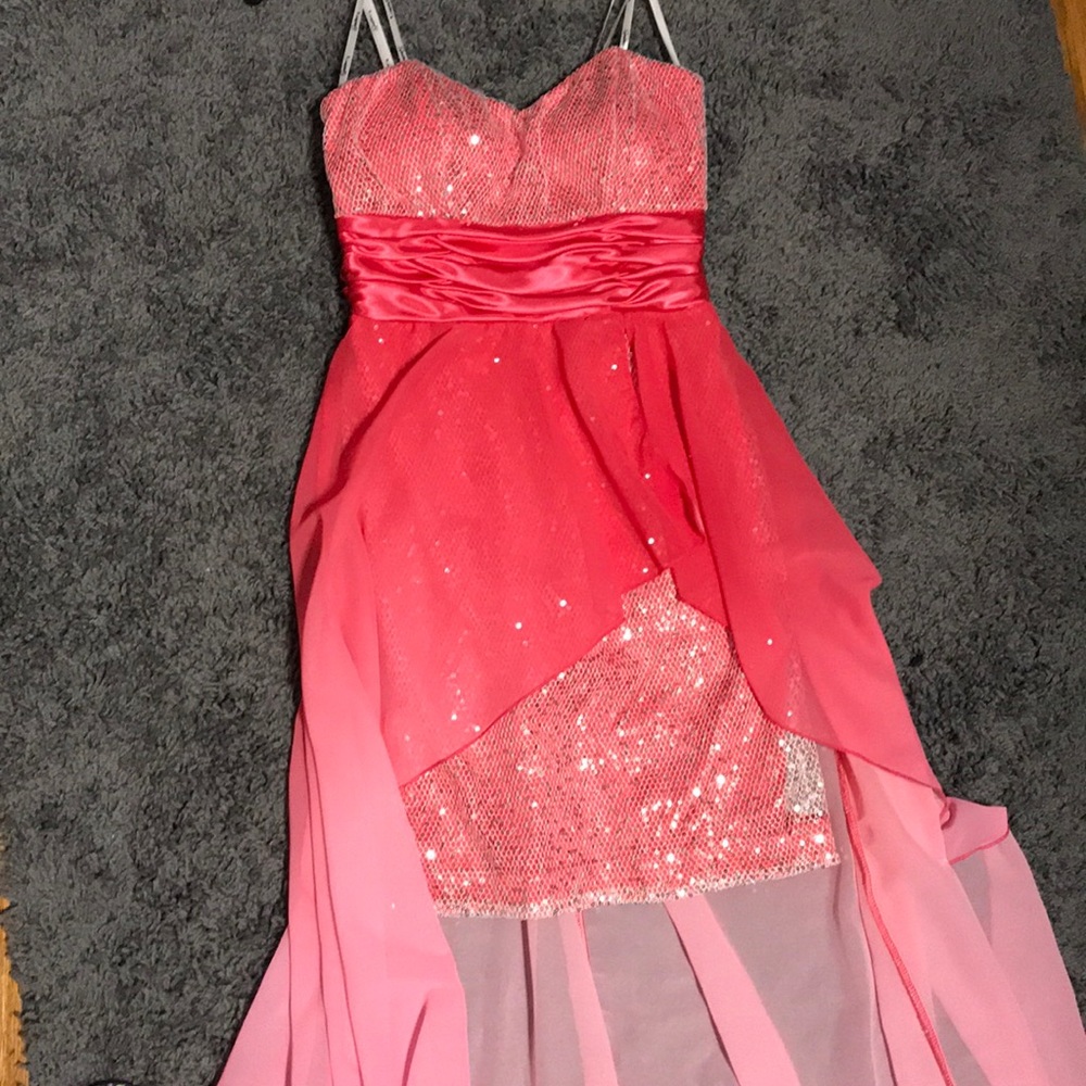 Hot Pink High-Low Dress